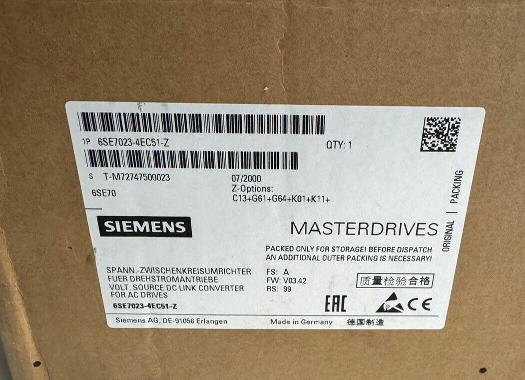 One 6SE7023-4EC51-Z Module 6SE7 023-4EC51-Z