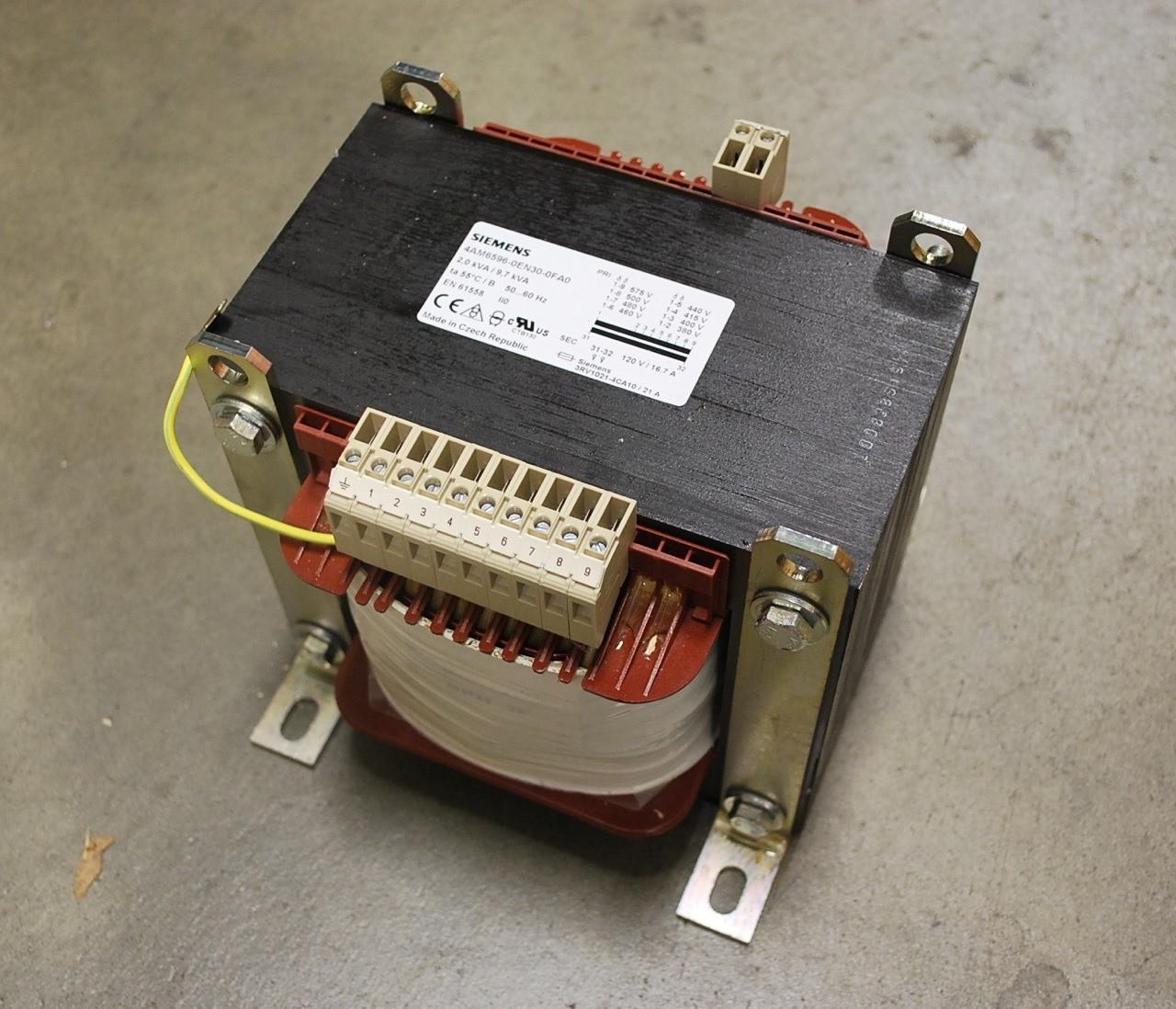 4AM6596-0EN30-0FA0 XFMR 1PH, 2KVA Transformer