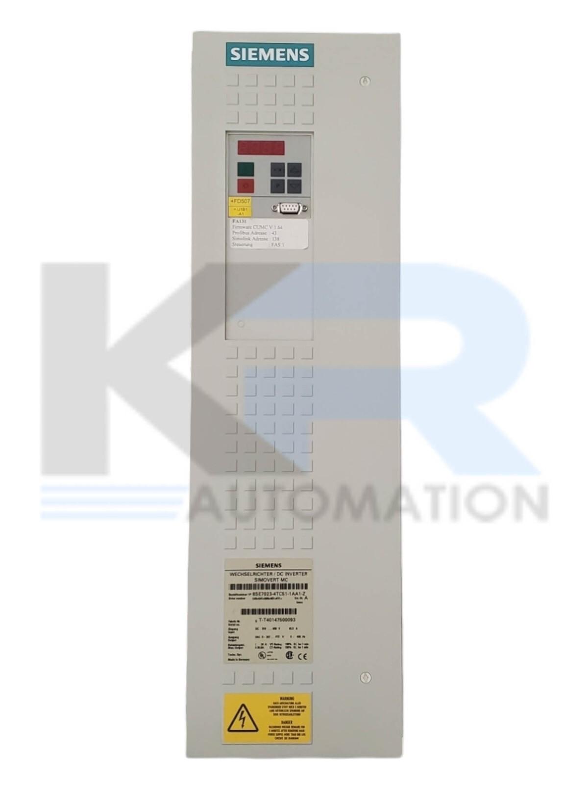 6SE7023-4TC51-1AA1-Z Simovert MC DC Inverter 650VDC 3Ph 0-400Hz 34A
