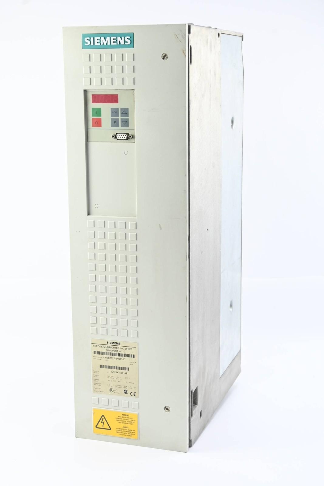 Simovert VC Frequency Inverter 6SE7022-2FC61-Z L20 E-Stand: