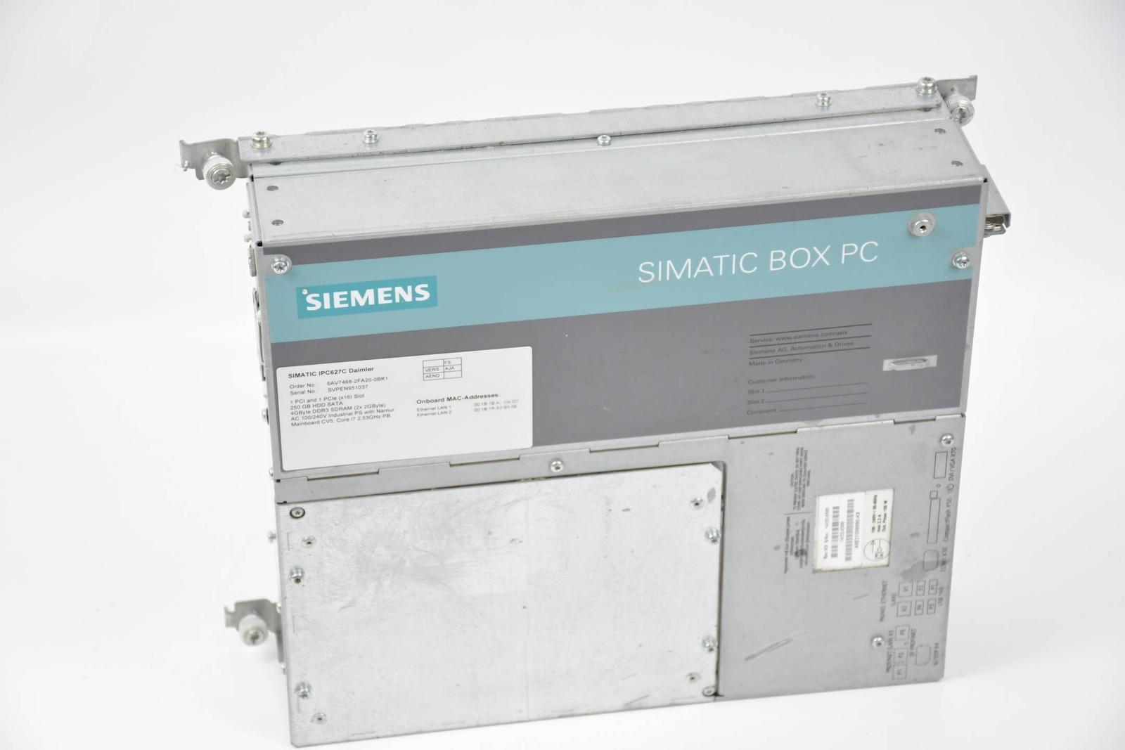 Simatic IPC627C 6AV7468-2FA20-0BK1 6AV7468-2FA20-0BK1