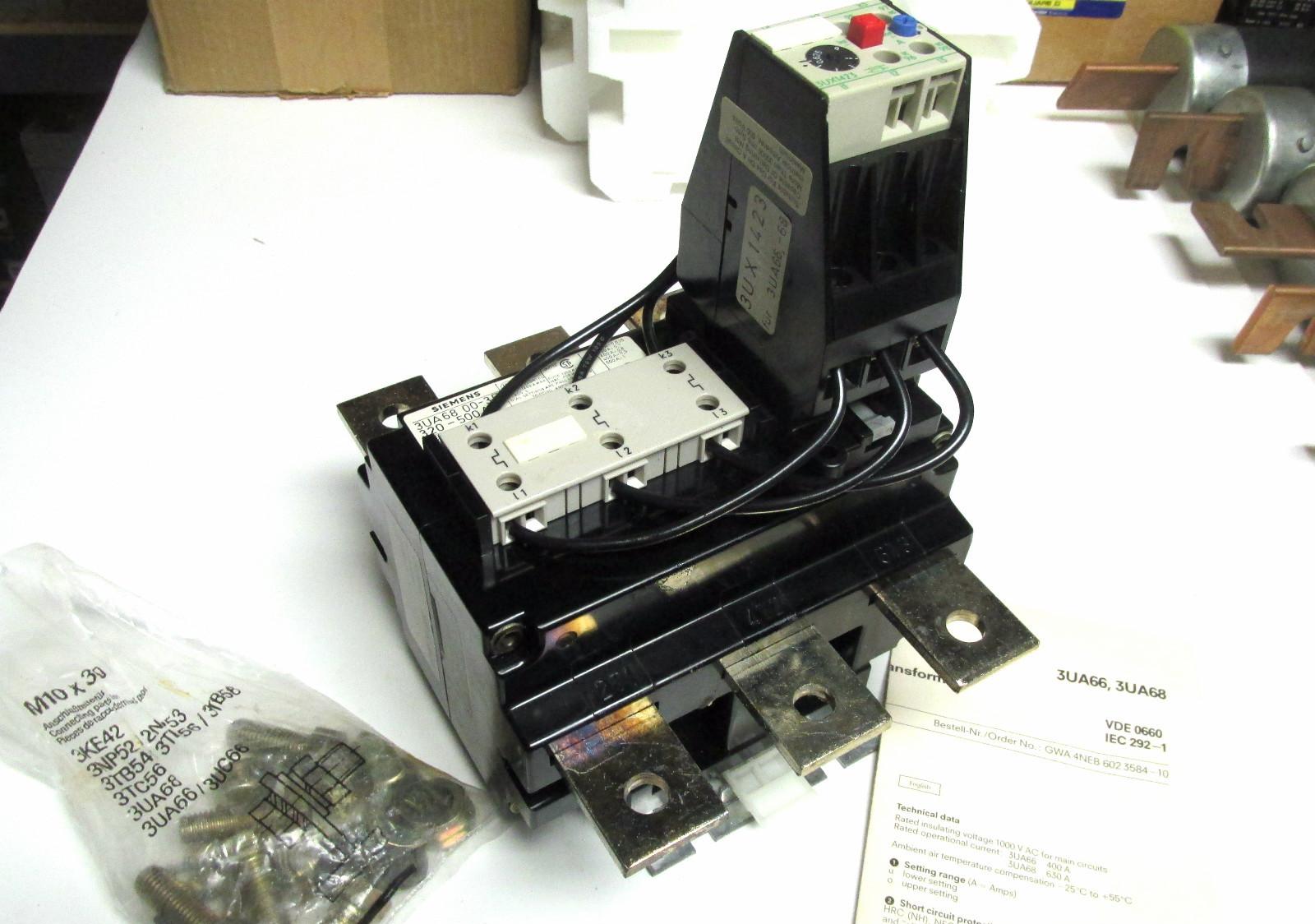 NIB Overload Relay w/Instrument Transformer Cat# 3UA6800-3F VX-204