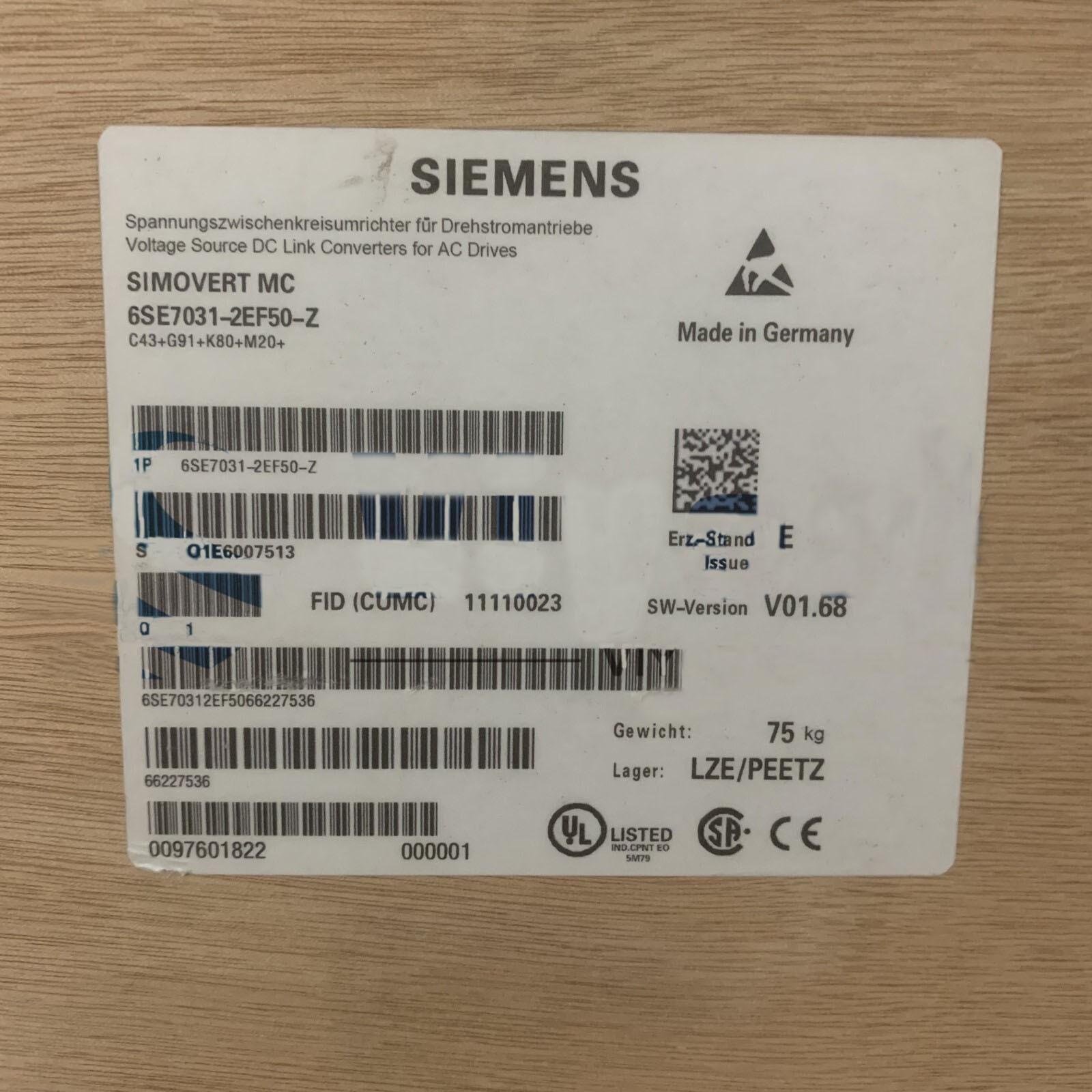 A/C Drive:6se7031-2ef50-Z(Repair Evaluation Only)