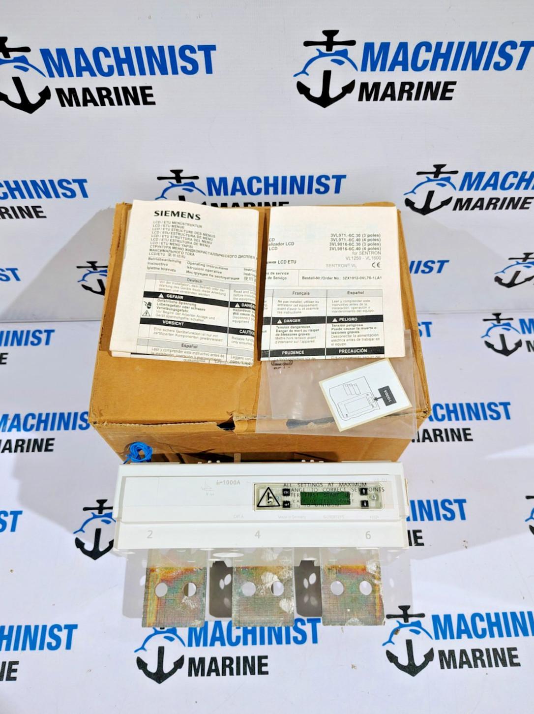 3VL9710-6CL30 Overcurrent release VL1000 3P 1000A ETU42 LSIG