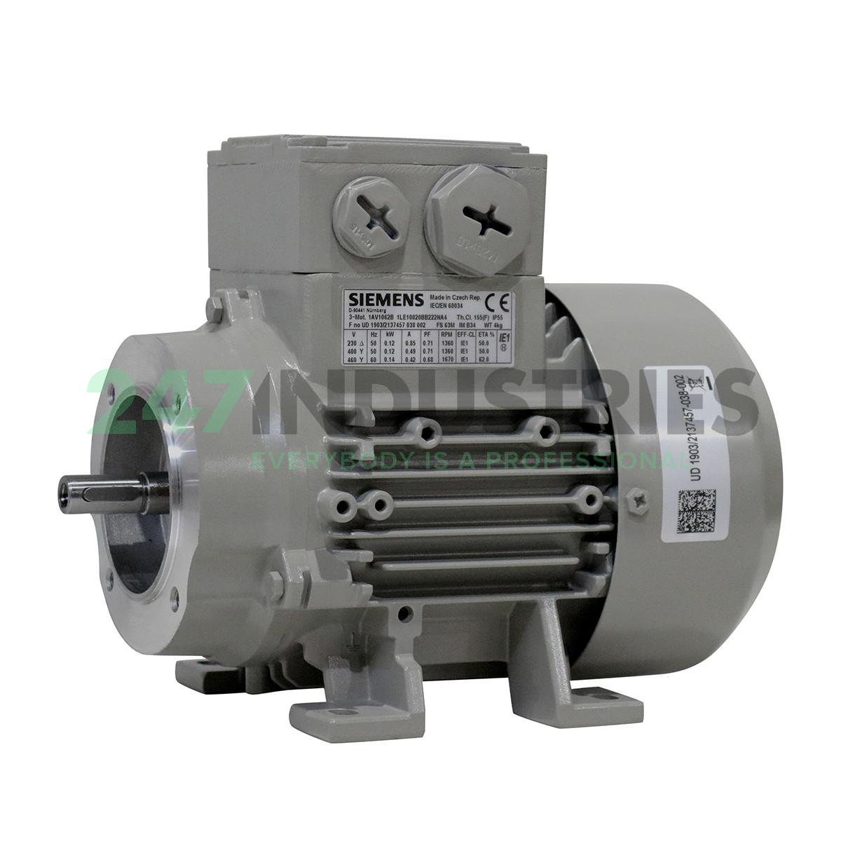 1LE1002-0BB22-2NA4 63-4P 0,12kW 230/400V B34 AL