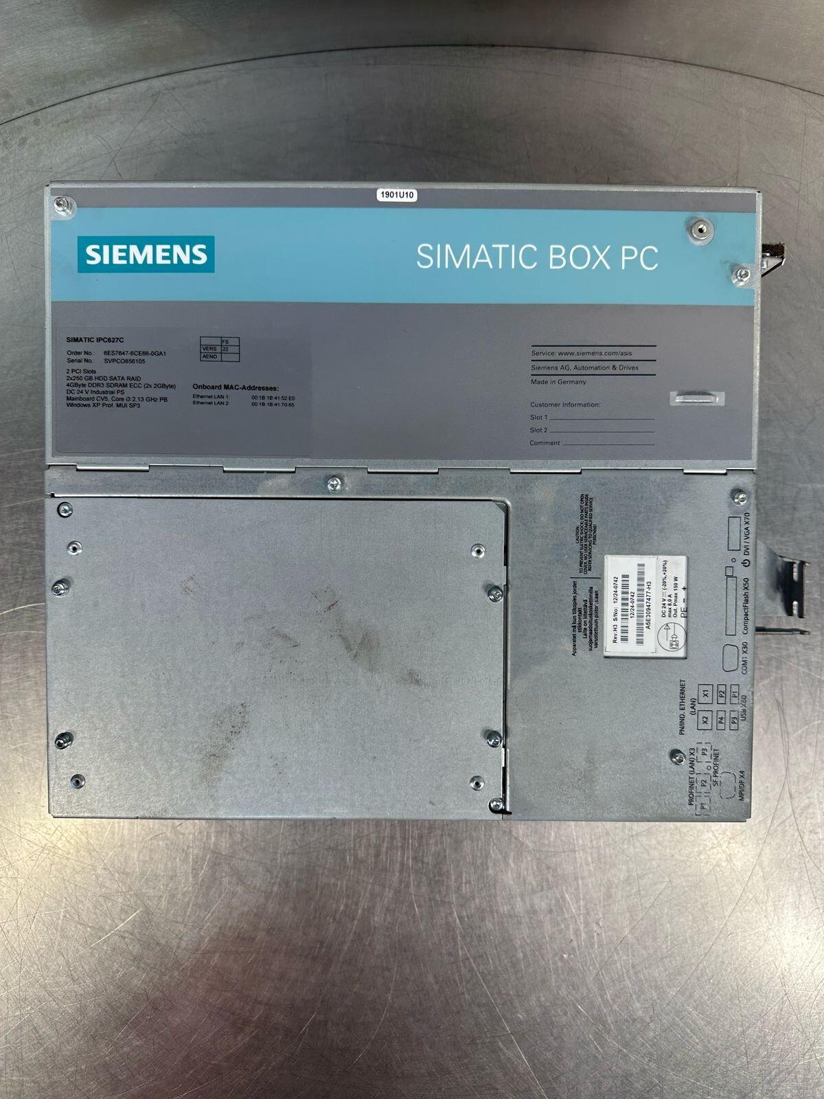 6ES7647-6CE66-0GA1 SIMATIC IPC627C Box HD graphic