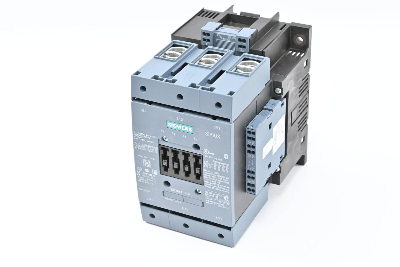 Sirius Power Contactor 3RT1054-3AV36 3RT1 054-3AV36)