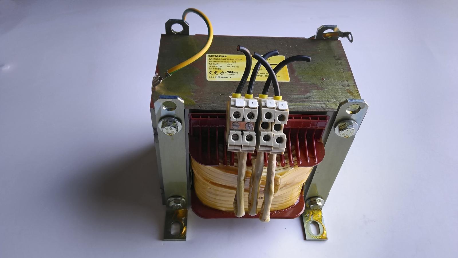 4AM6596-0EP50-0AC0 Transformer, 4.6kVA, IP23, 1-3, 230V, 20A
