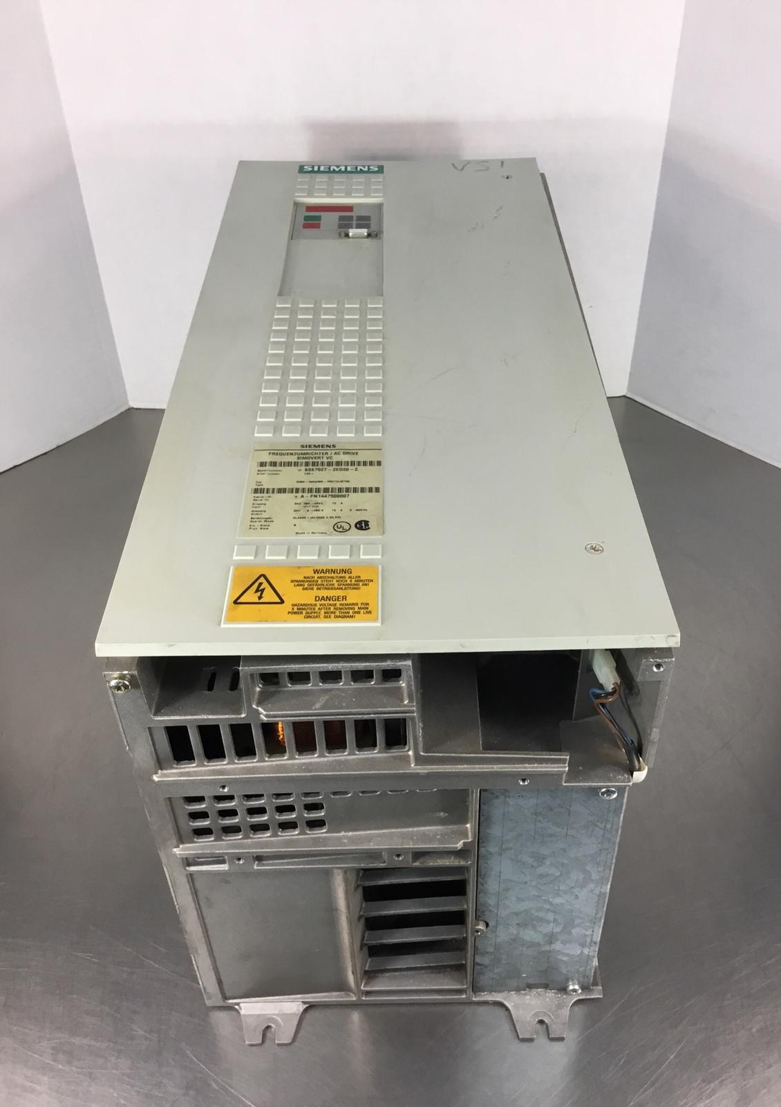 6SE7027-2ED20-Z AC Drive 3Ph 72A In: 380-460V Out: 0-460V 1F