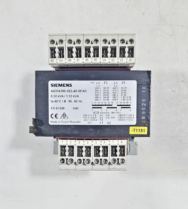 4AM4396-0EL40-0FA0 Transformer 0,32kVA 1,12kVA PRI,208-690V SEC,24-230V