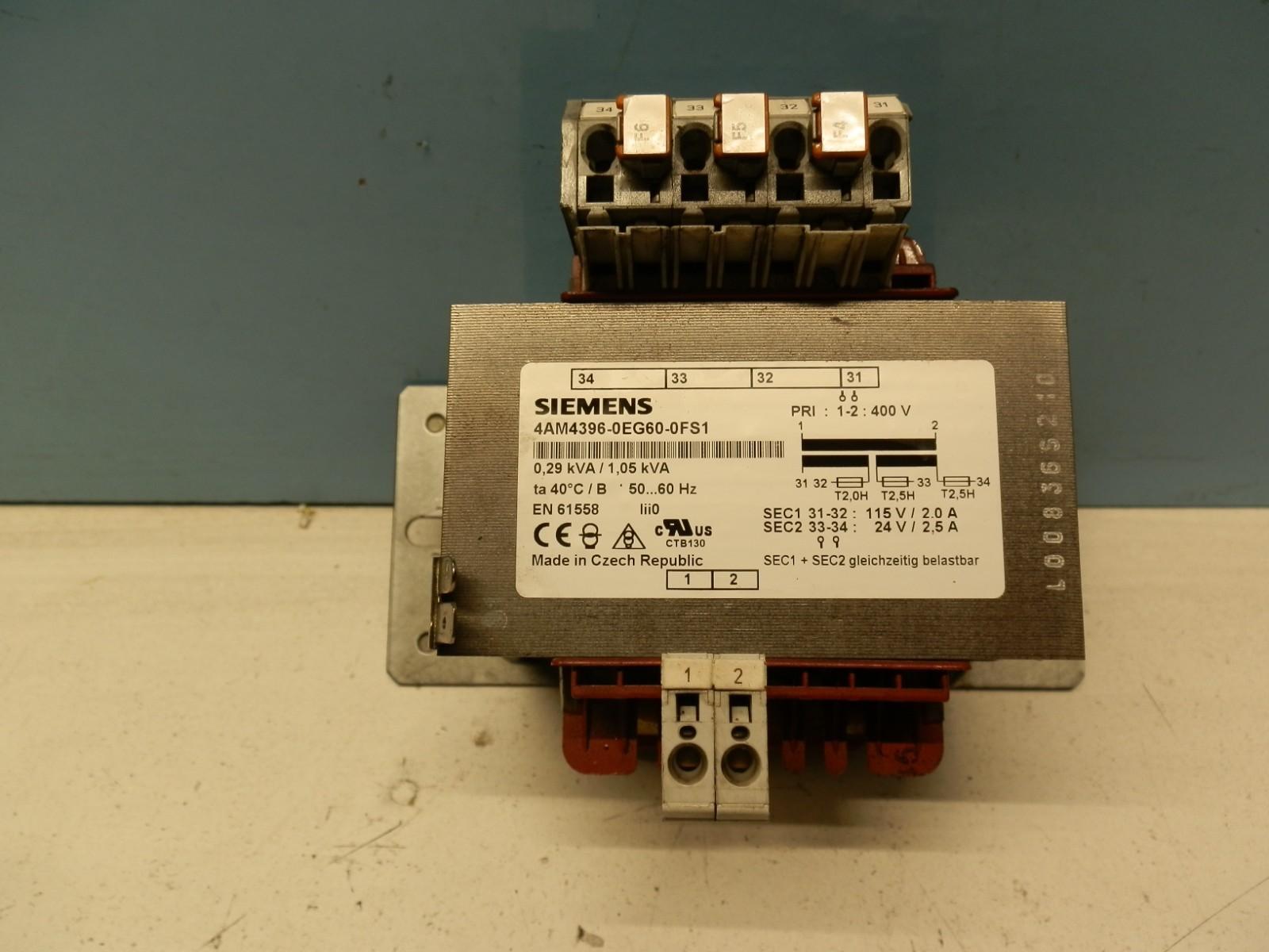 4AM4396-0EG60-0FS1 Transformer 115V 24V