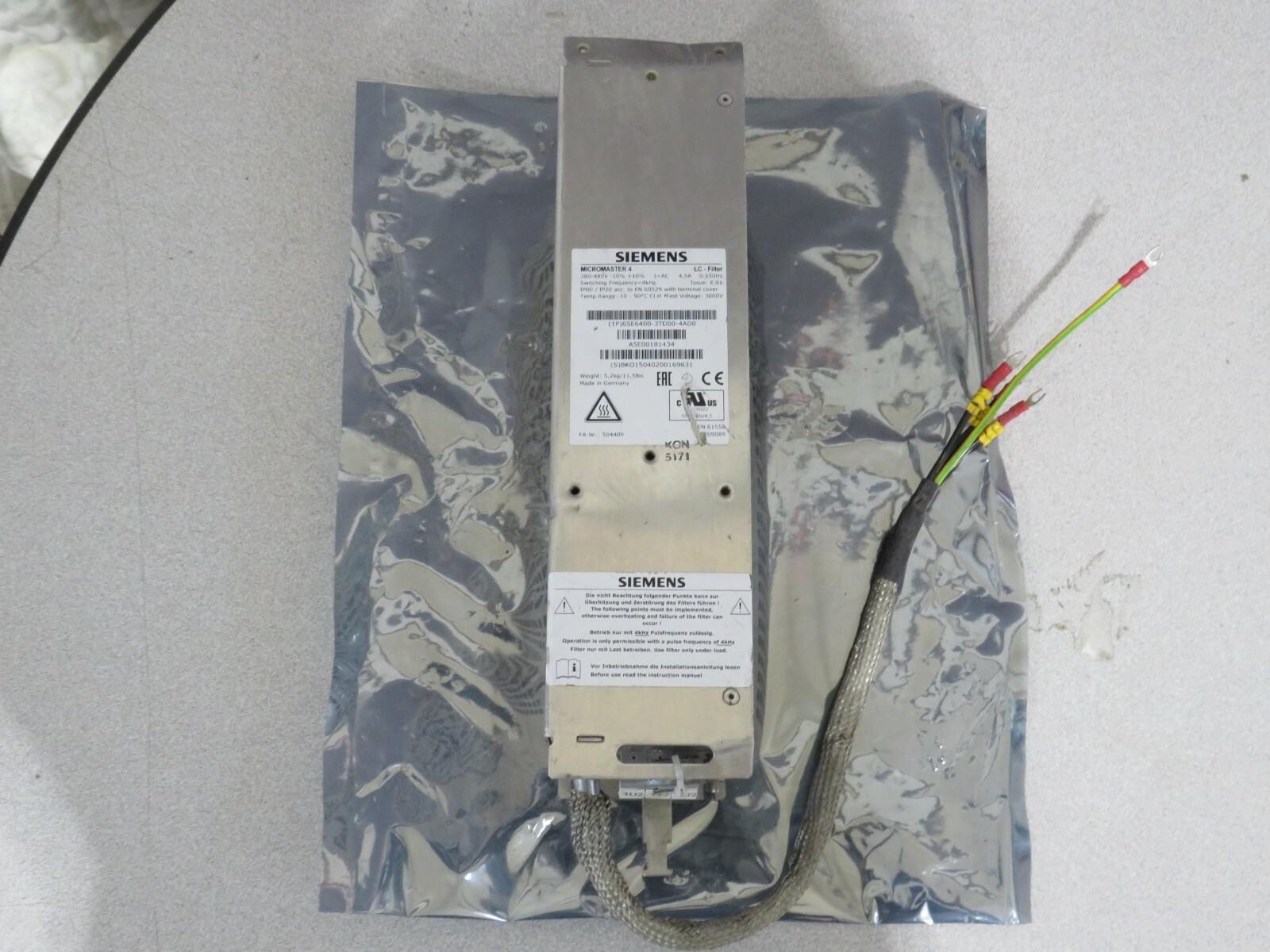 INDUSTRIAL 6SE6400-3TD00-4AD0 MICROMASTER LC-FILTER