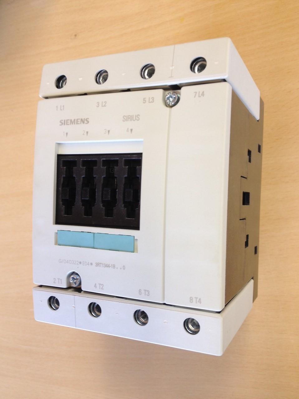 Contactor, 37KW, Coil: 110V/DC, 3RT1344-1BF40, 4S, 100A, ORIGINAL PACKAGING, 3RT No. 296h