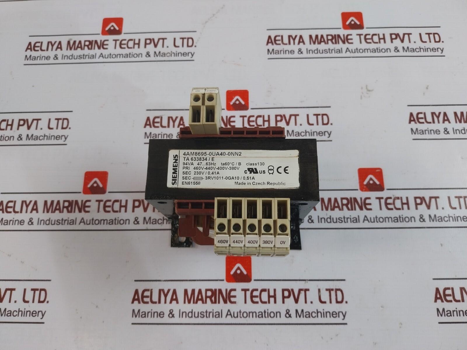 4AM8695-0UA40-0NN2 Single Phase Power Transformer 460V-380V 94VA
