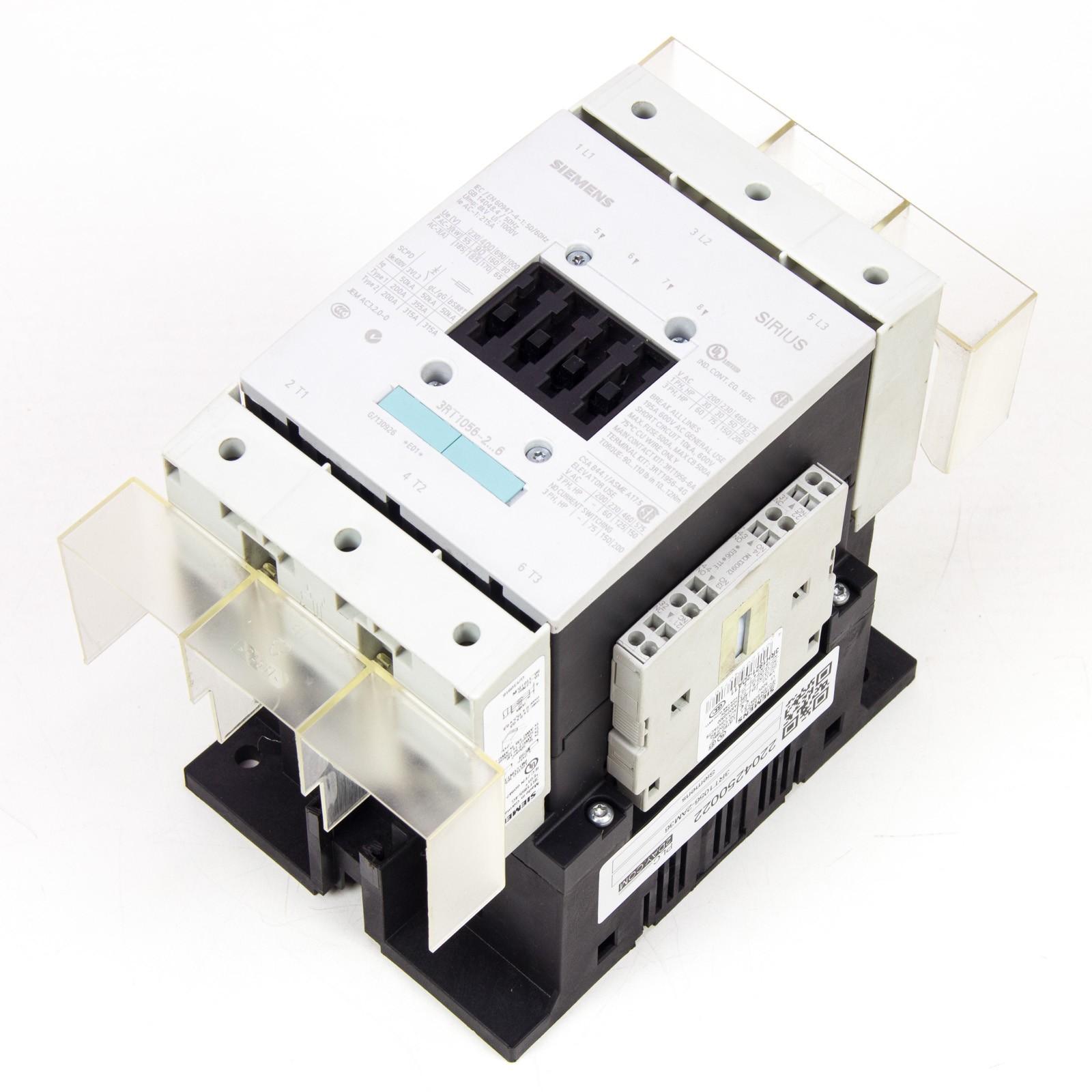 3RT1056-2AM36, power contactor, AC-3 185A, 90kW 400V AC 50-60 Hz)