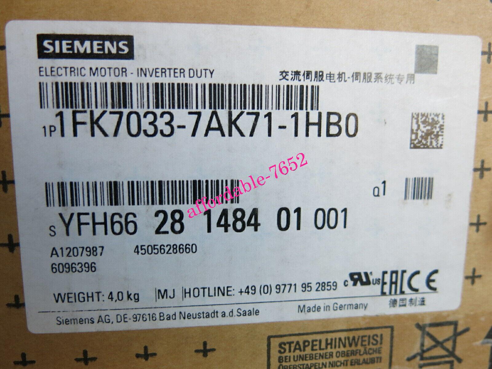 1FK7033-7AK71-1HB0 SERVO MOTOR, or