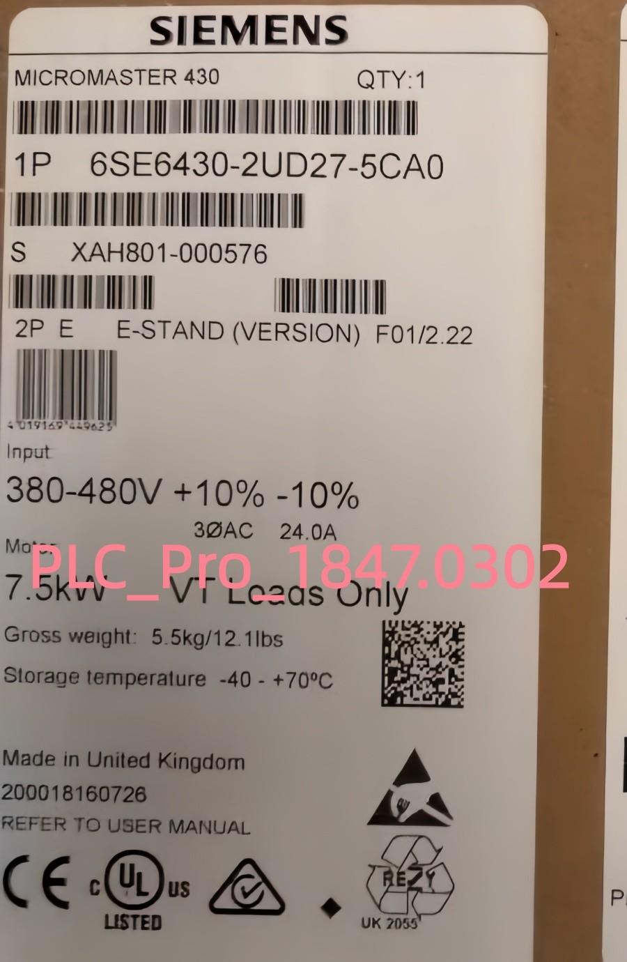 6SE6430-2UD27-5CA0 6SE6 430-2UD27-5CA0