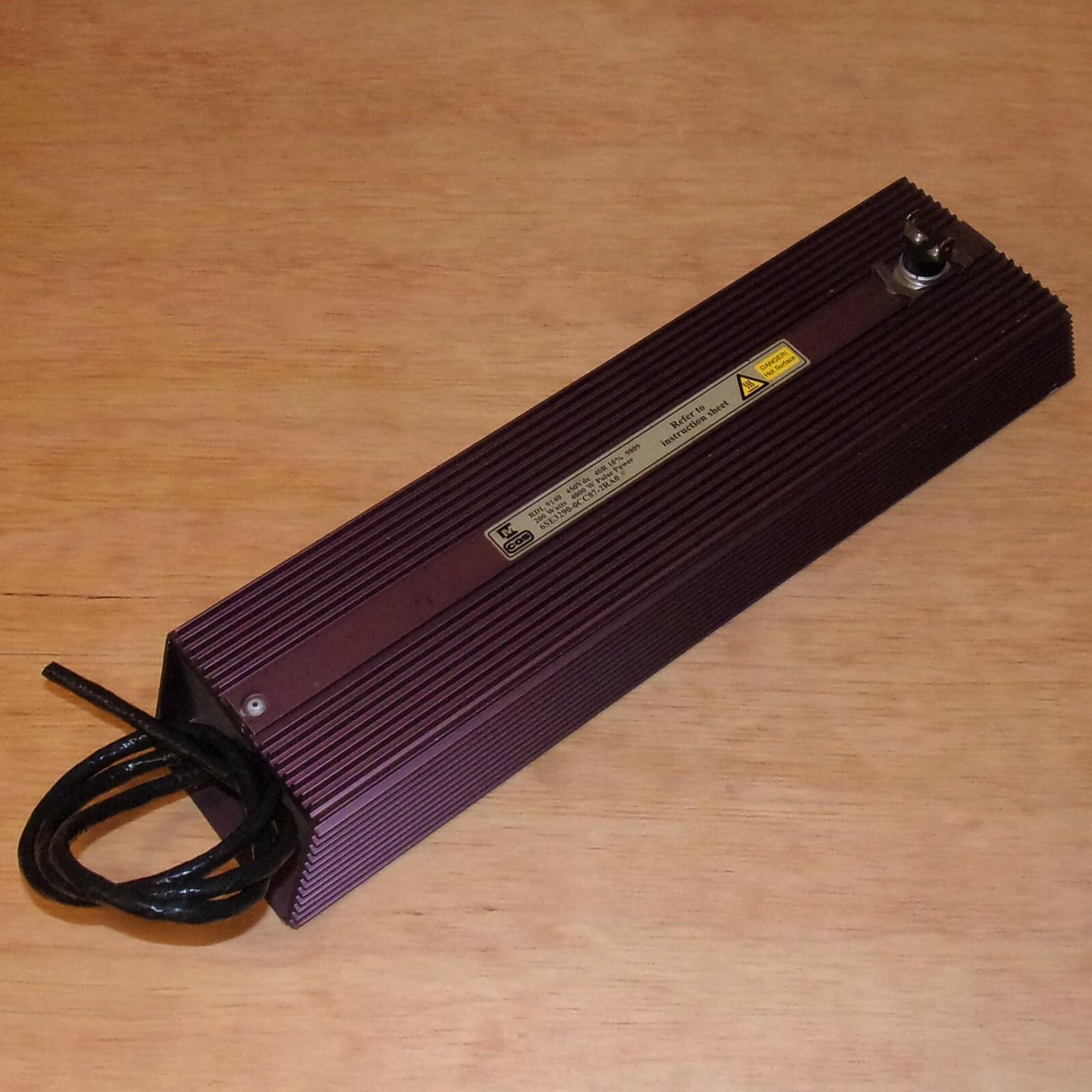 Siemens 450VDC 40R 10% VFD Braking Resistor 6SE3290-0CC87-2RA0 RDL 9140)