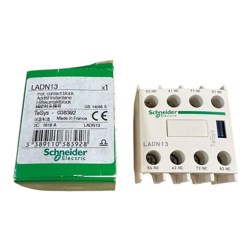 Auxiliary contact block, TeSys Deca, 1NO + 3NC, front mounting, screw clamp terminals