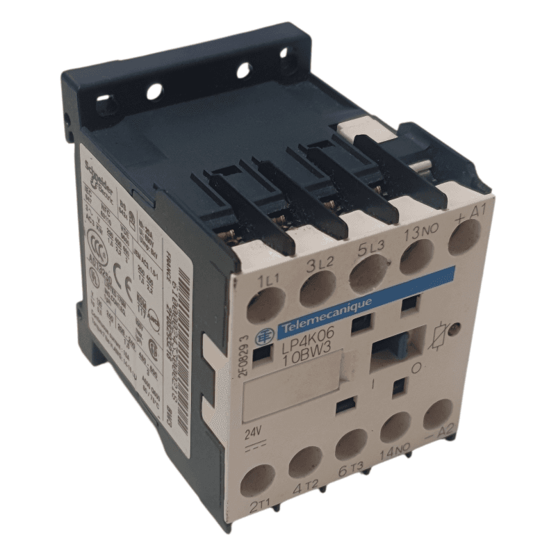 Contactor, TeSys K, 3P, AC-3, lt or eq to 440V, 6A, 1 NO aux, 24VDC coil
