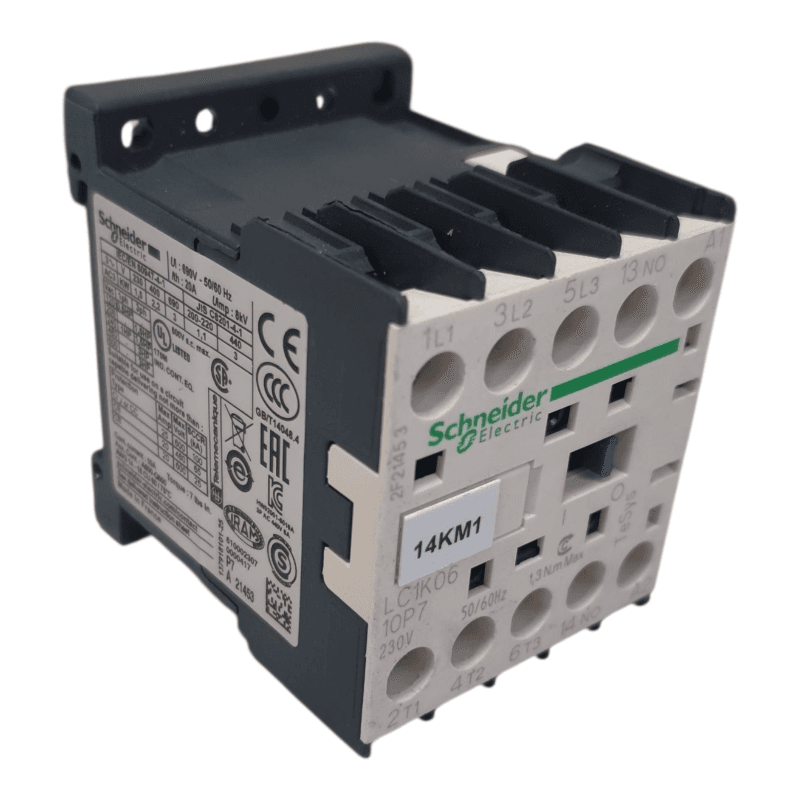 Contactor, TeSys K, 3P, AC-3, lt or eq to 440V 6A, 1 NO aux., 230VAC coil