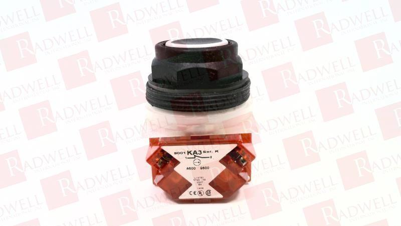 Push-button, Harmony 9001SK, plastic, flush, black, 30mm, spring return, 1 NC