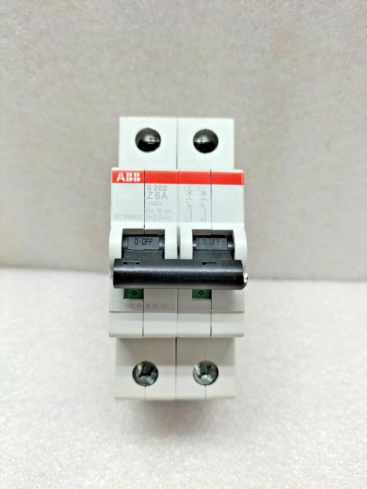 S202-Z6 Miniature Circuit Breaker - 2P - Z - 6 A