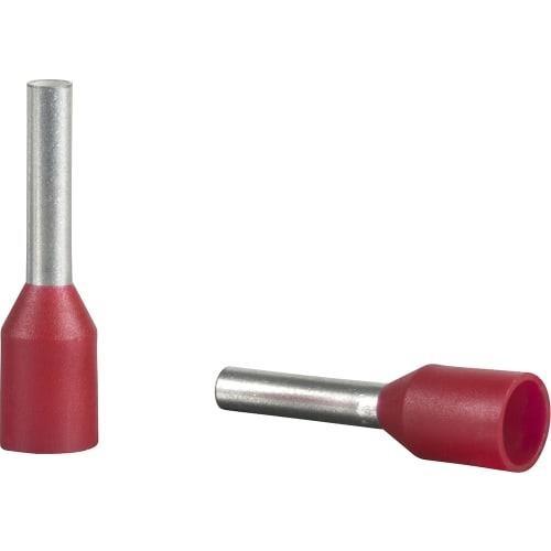 Cable ends, Linergy TR cable ends, single conductor, red, 1mm², medium size, 5 sets of 200