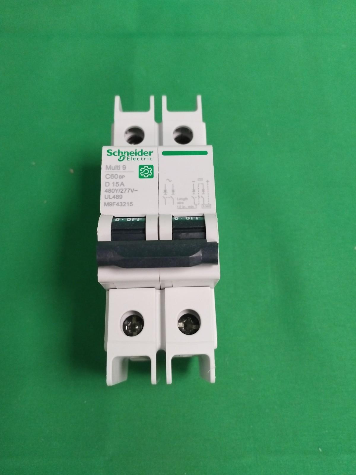 Miniature circuit breaker (MCB), Multi9 C60BP, 2P, 15A, D curve, 10kA (UL489), 10kA (IEC/EN 60947-2)