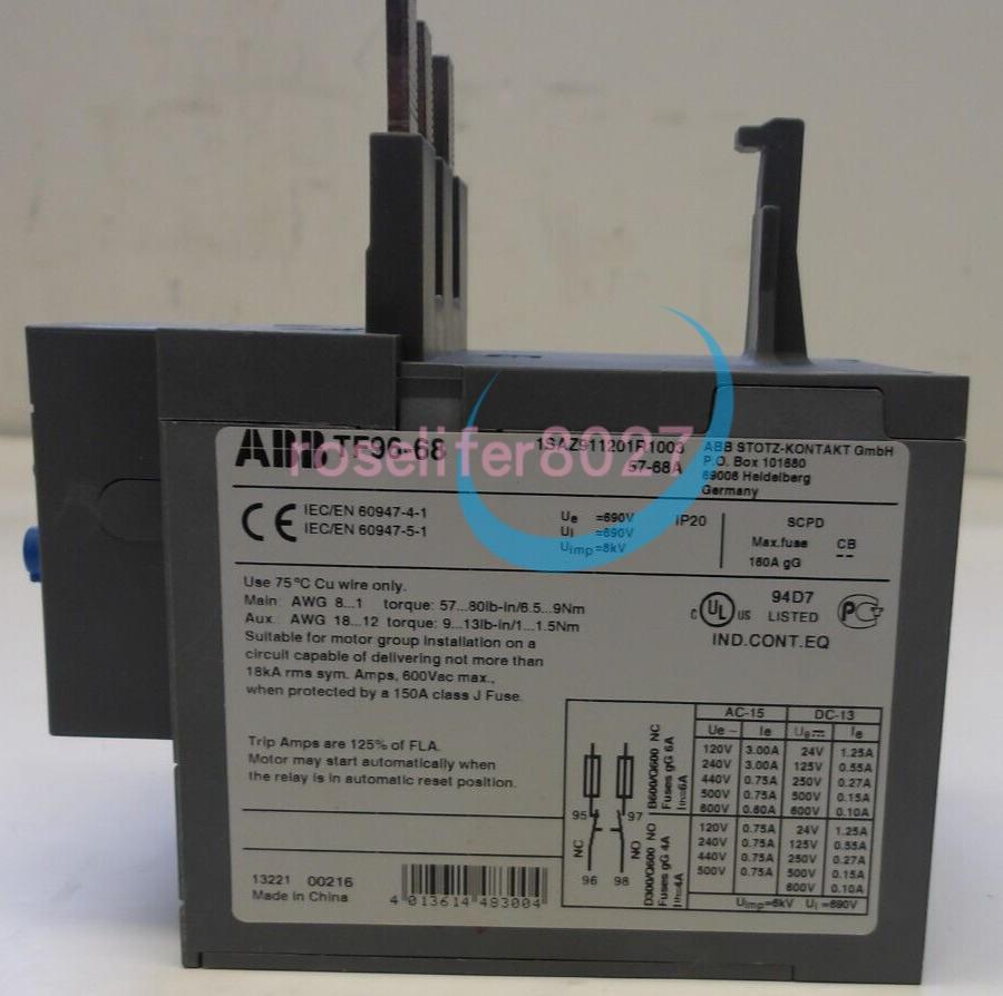 TF96-68 Thermal Overload Relay 57 ... 68 A