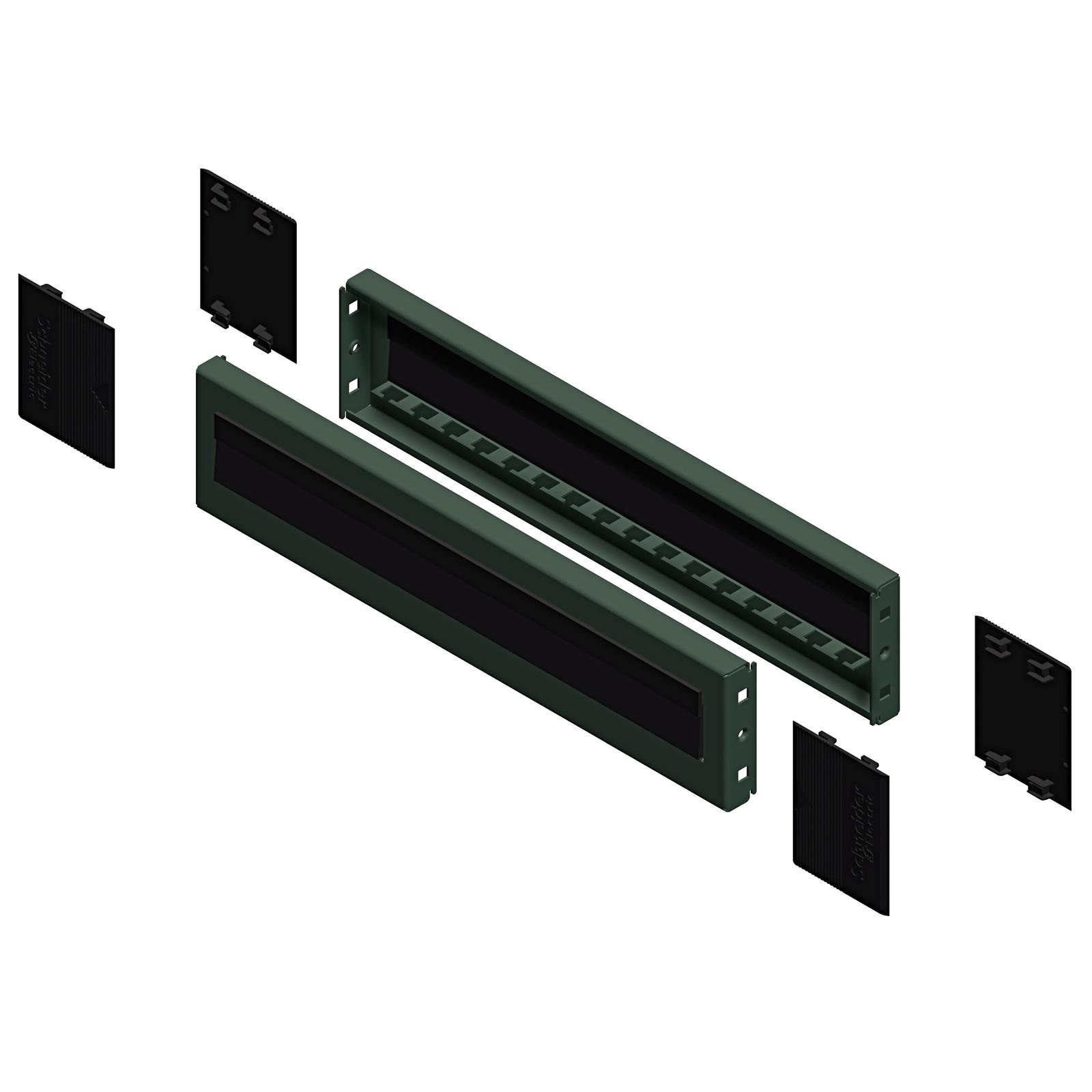 Plinth side panels with brush, PanelSeT SFN, Spacial SF, Spacial SM, for electrical enclosure D600mm, set of 2, H100mm