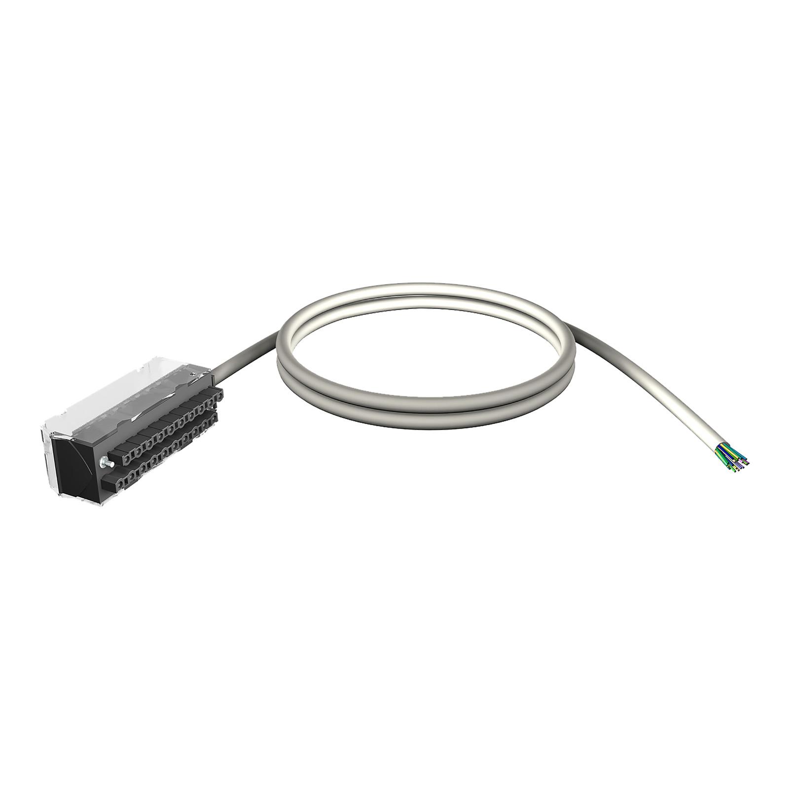 shielded cord set, Modicon X80, 20-way terminal, one end flying leads, 5m