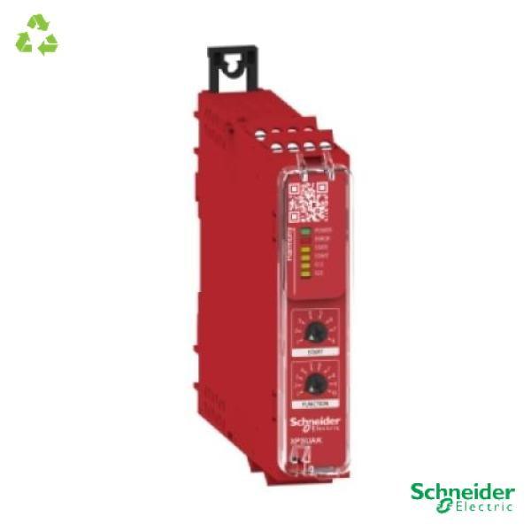 Safety module, Harmony XPSU, Cat 4, features XPSUAF with PNP or NPN, safety mat, 48 to 240V AC or DC, screw