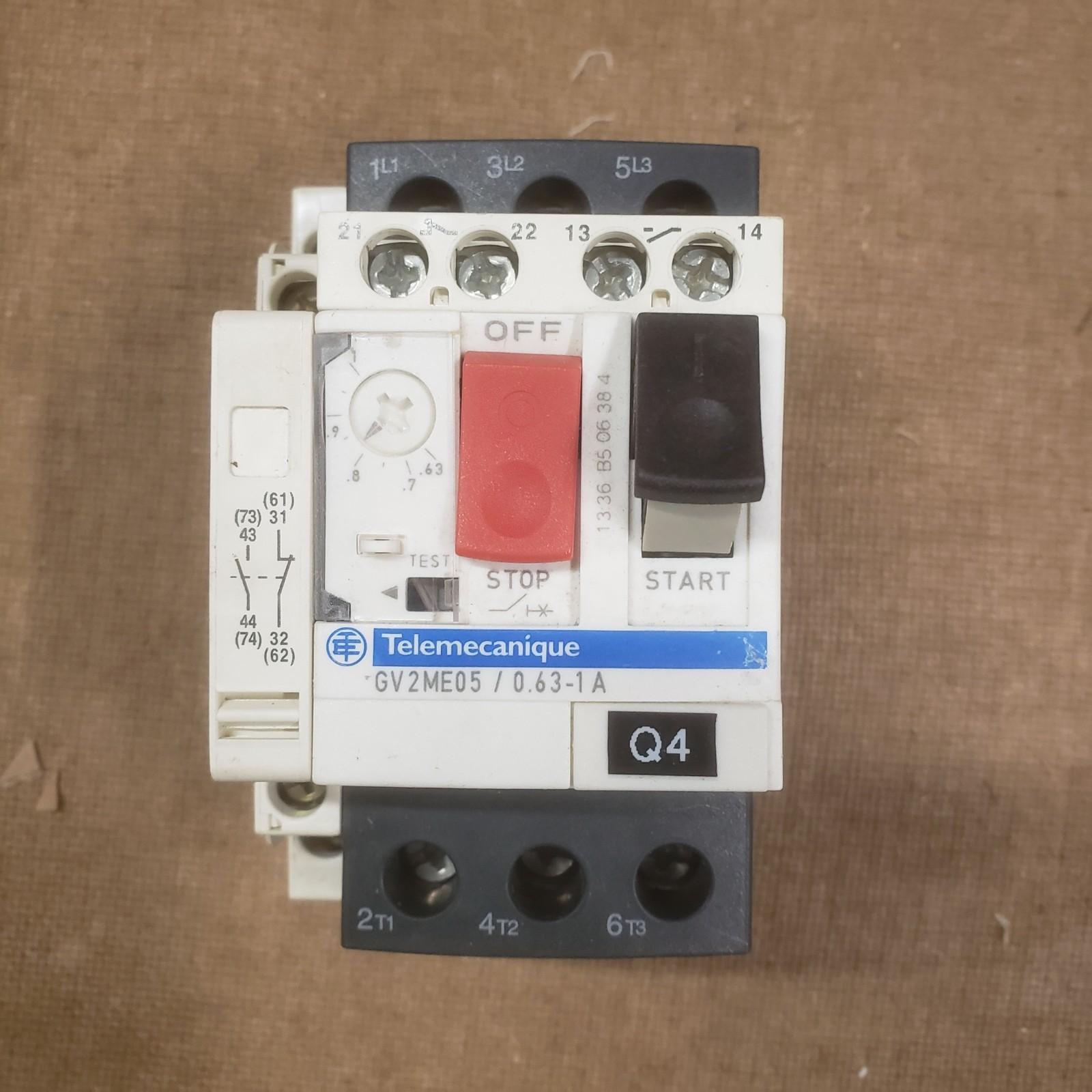 TeSys Deca Manual Starter and Protector, thermal magnetic circuit protector, push buttons, 0.63 to 1 A, screw clamp