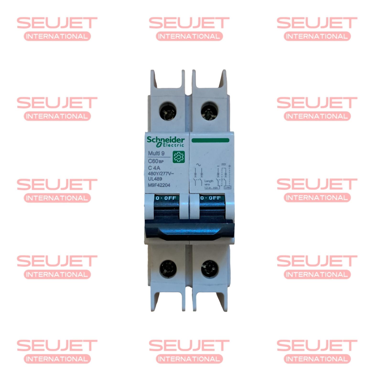Miniature circuit breaker (MCB), Multi9 C60BP, 2P, 4A, C curve, 10kA (UL489), 10kA (IEC/EN 60947-2)