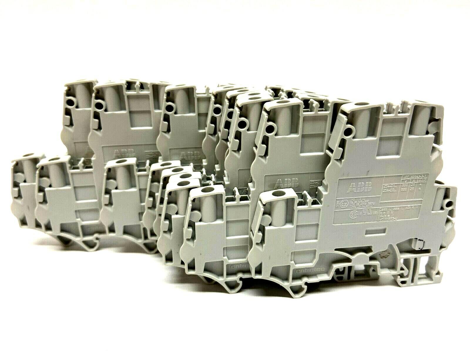ZS4-D2 Screw Clamp Terminal Block - Double Deck - Grey