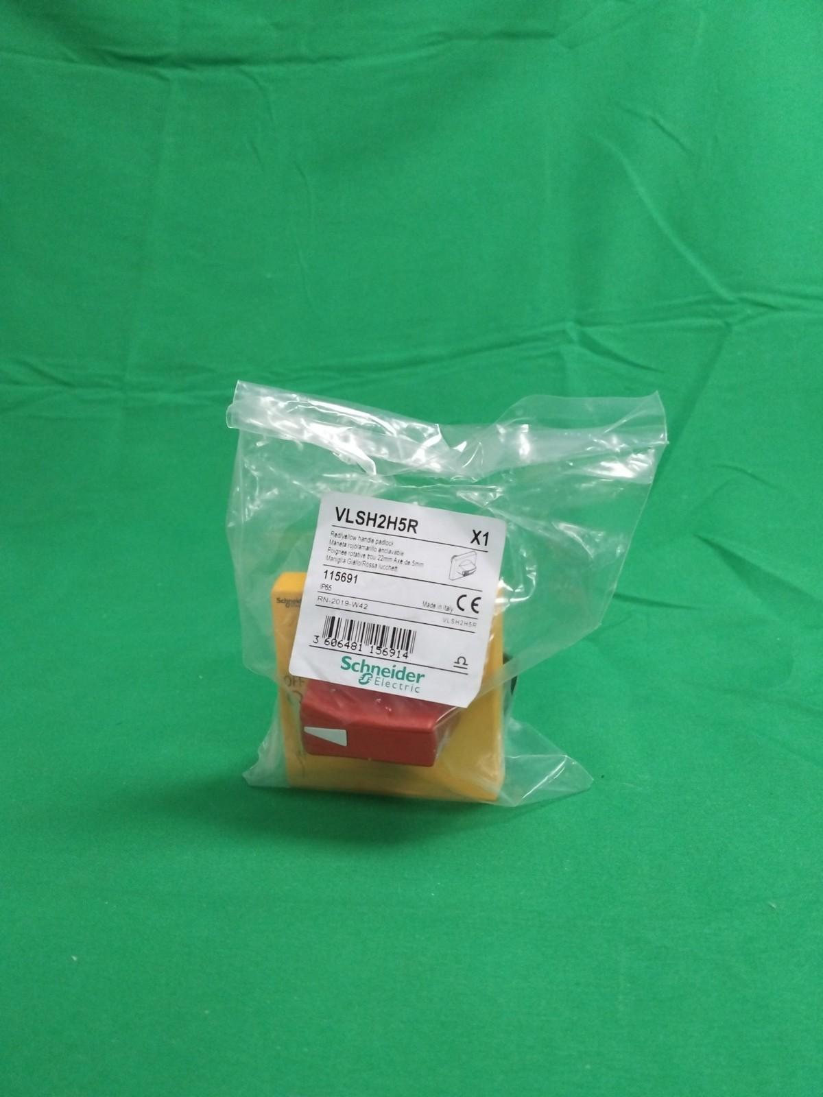 Disconnect switch, TeSys VLS, protruding rotary handle, hole mounting, 65x65mm, red handle, 5mm shaft