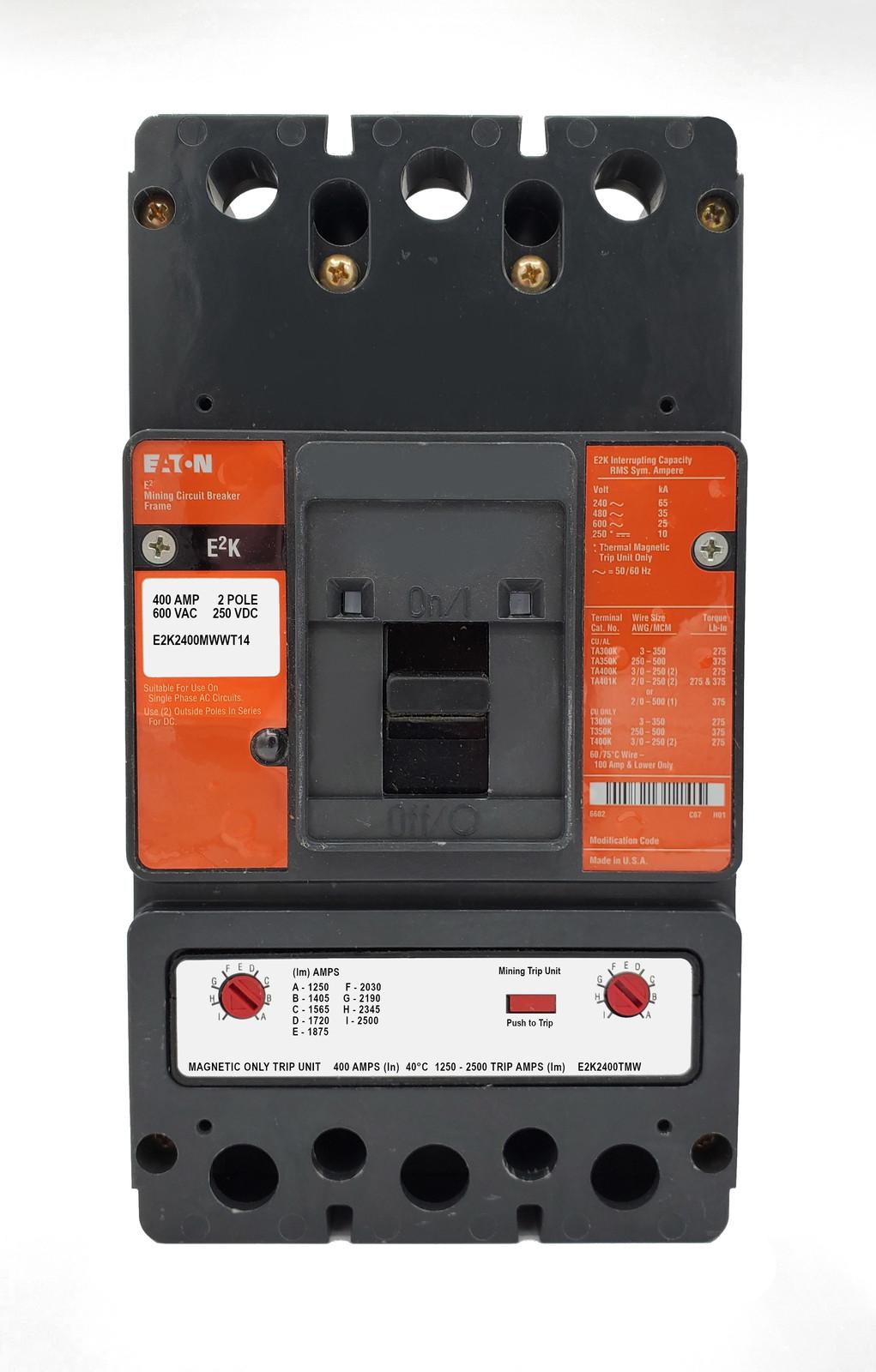 Eaton E2 mining complete molded case circuit breaker