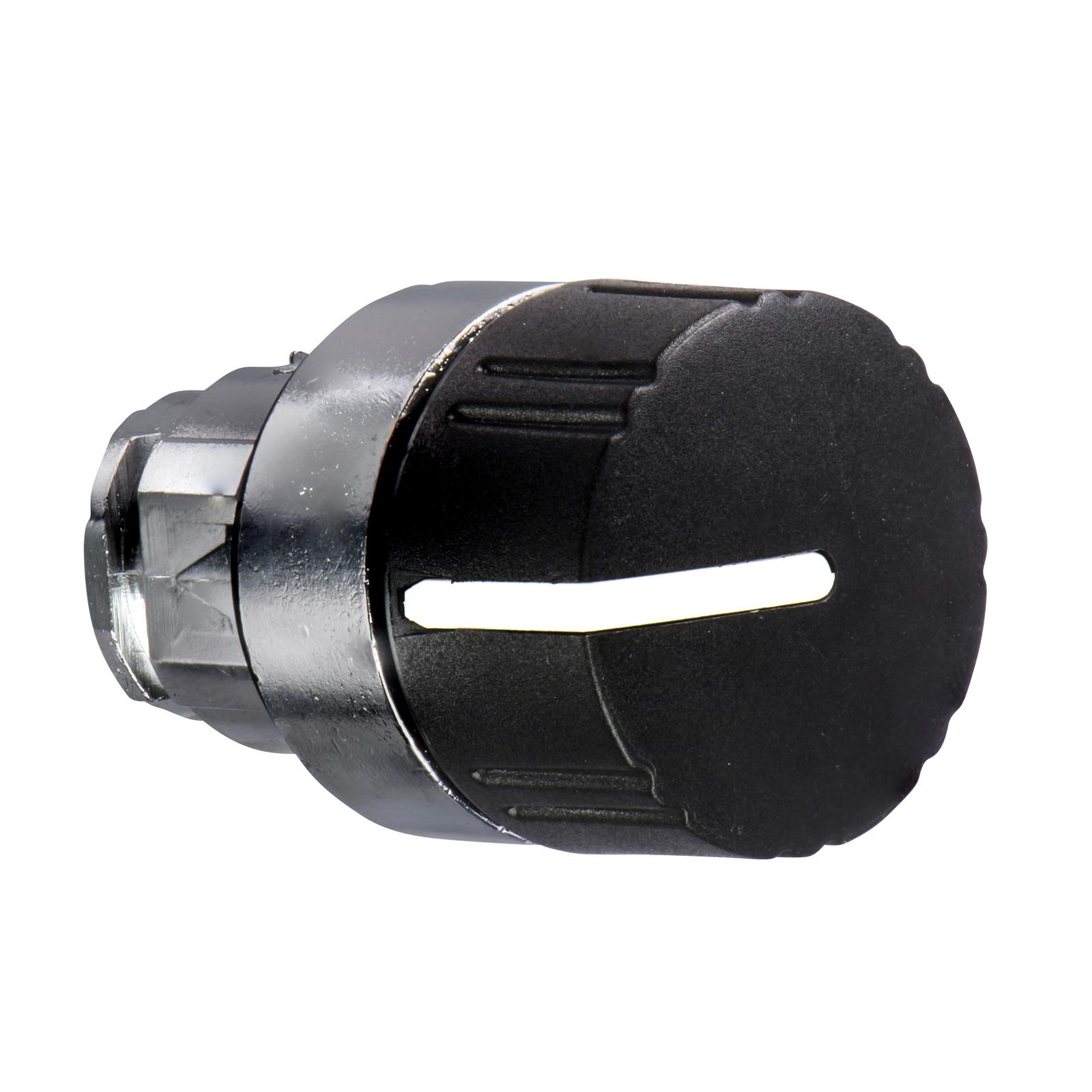 Head for selector switch, Harmony XB4, XB5, black Ø22 mm 2 position stay put