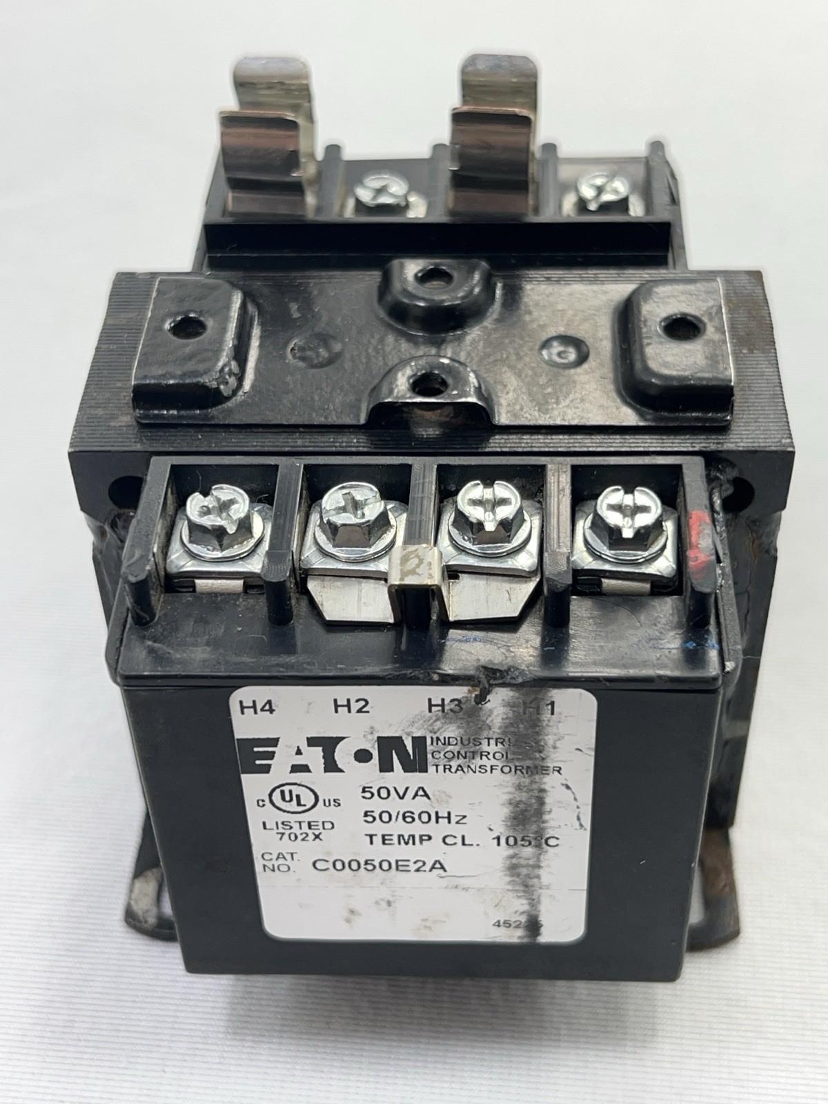 Eaton type MTE, industrial control transformer, pv: 240 x 480v, 230 x 460v, 220 x 440v, taps: none, sv: 120/115/110v, 55°c, 50 va