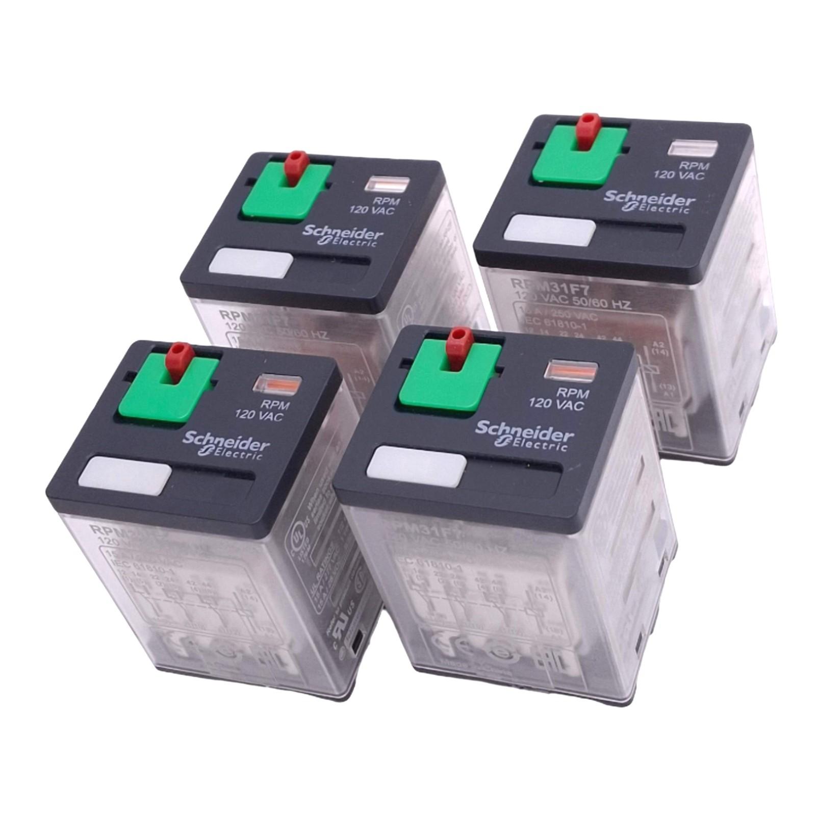 plug-in relay, Harmony electromechanical relays, 15A, 3CO, lockable test button, 120V AC