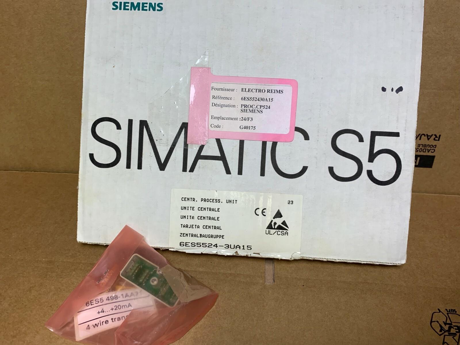 SIMATIC S5 6ES5524-3UA15 6es5 498-1AA71