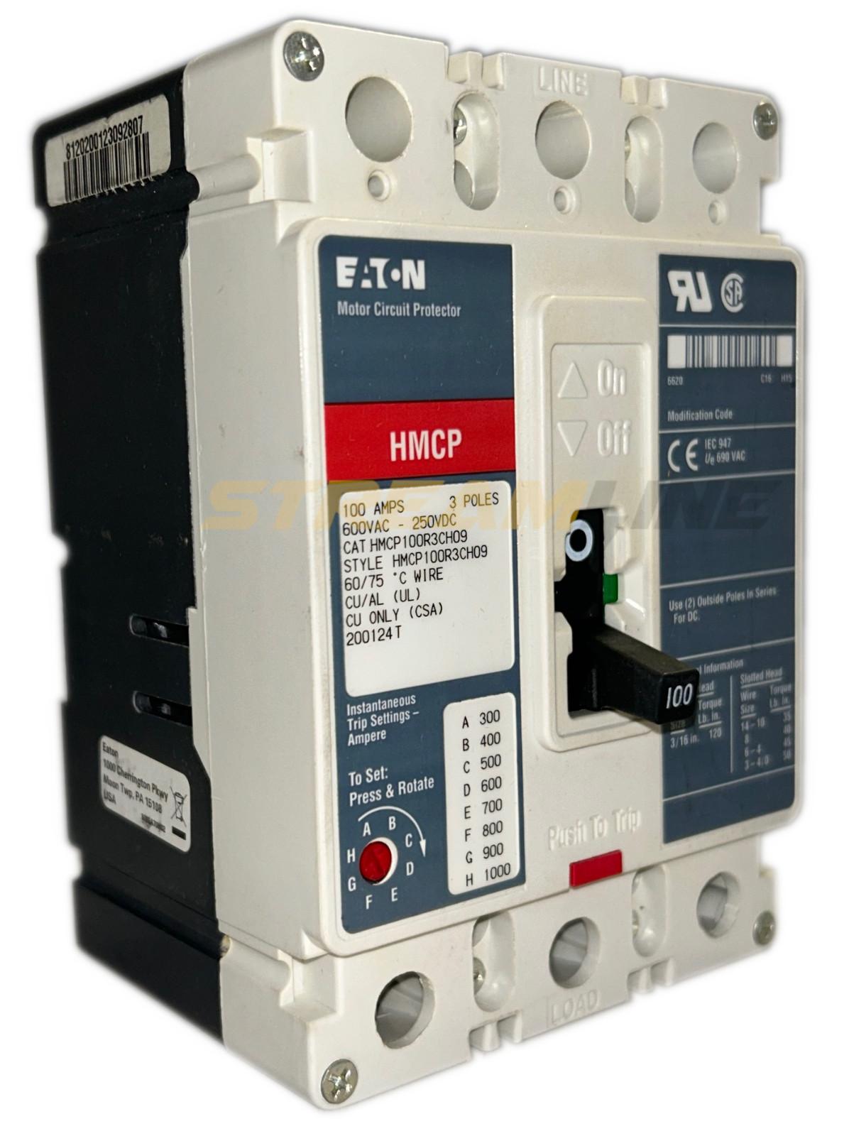 Eaton molded case circuit breaker accessory motor protection, Motor circuit protector, Naval label, 100 A, Three-pole, Frame J-K, 300-1000 A, 600 V, 250 Vdc, Series C, Line and load, Non-aluminum