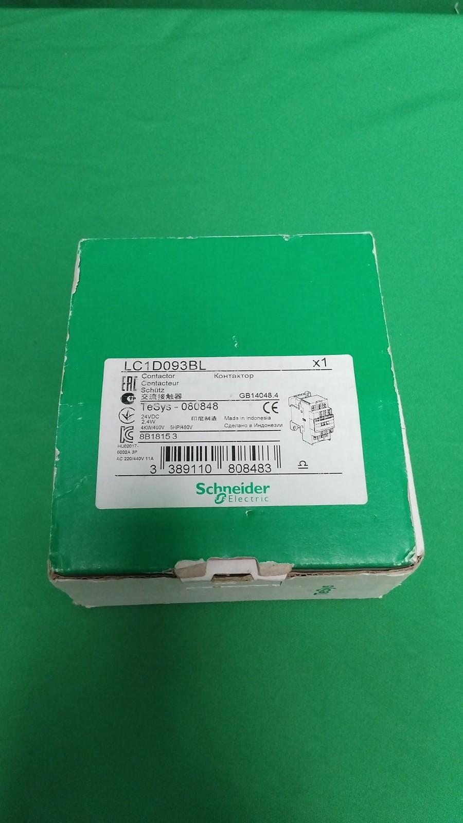 IEC contactor, TeSys Deca, nonreversing, 9A, 5HP at 480VAC, 3 phase, 3 pole, 3 NO, low consumption 24VDC coil, open style