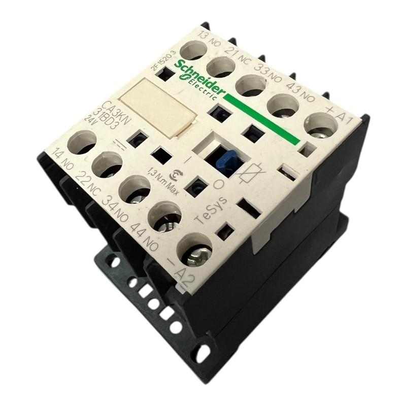 Control relay, TeSys K, 3 NO + 1 NC, lt or eq to 690V, 24VDC standard coil