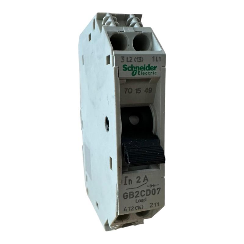 TeSys GB2 thermal magnetic circuit protector, 1 P + N, 2 A, Id = 26 A