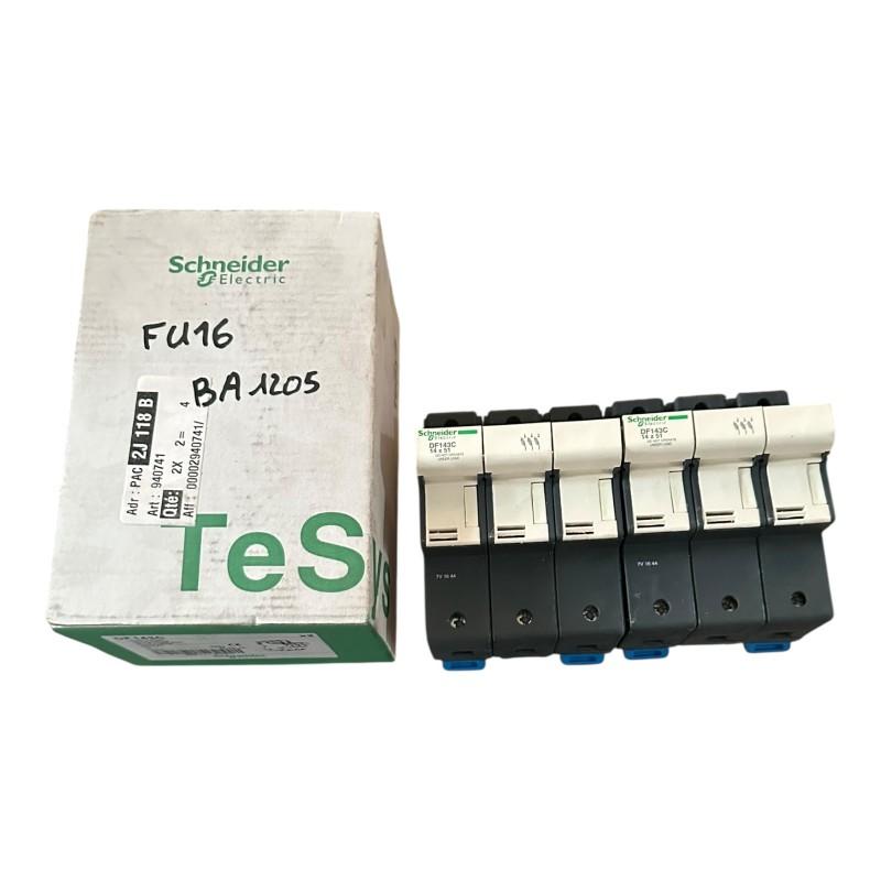Fuse carrier, TeSys DF, 3P, 50A, 690VAC, fuse size 14x51mm