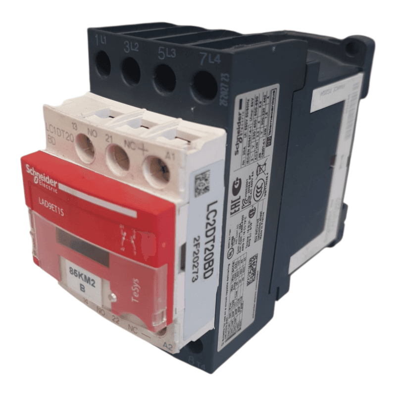 IEC contactor, TeSys Deca, nonreversing, 20A resistive, 4 pole, 4 NO, 24VDC coil, open style