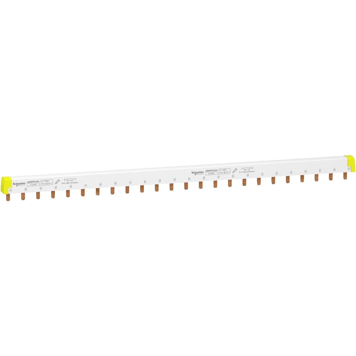 Acti9 - comb busbar - 3L - 18 mm pitch - 24 modules - 100A