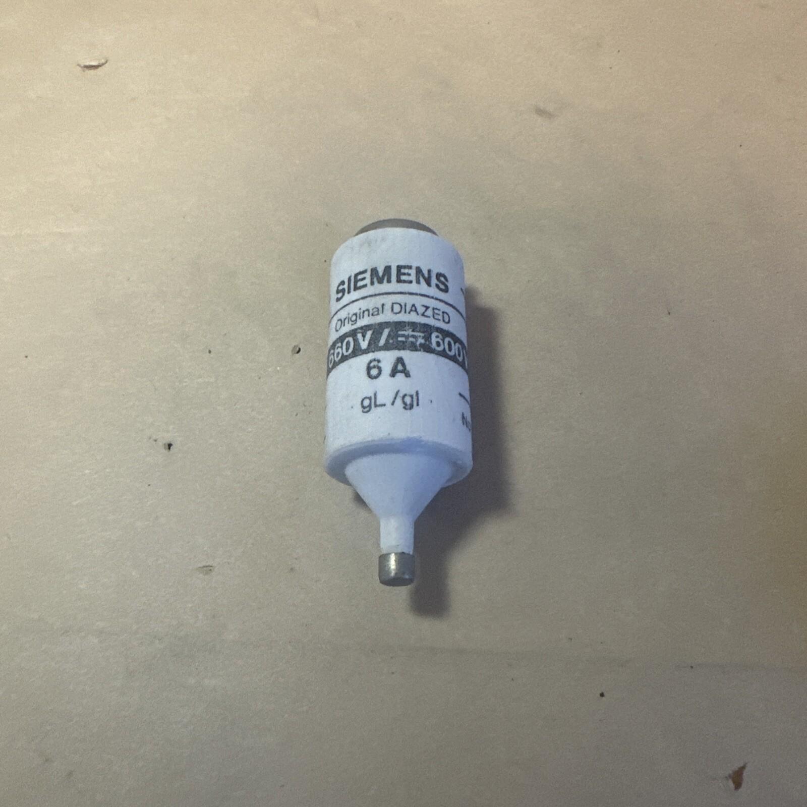DIAZED FUSE LINK, 6 AMP, 660VAC, 600VDC